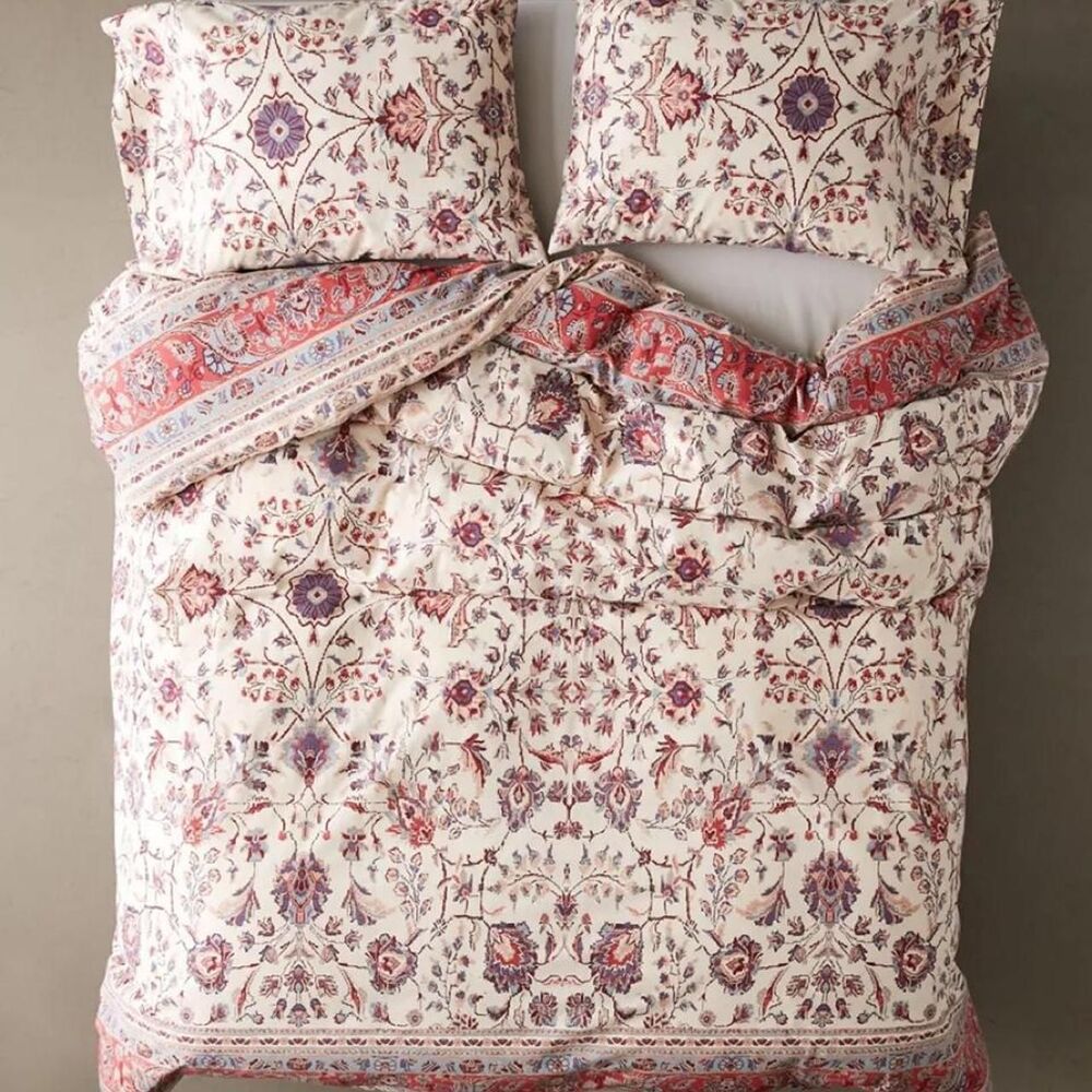 Urban Outfitters Boho Feminine Paisley Home Mazakeen Rug Print Duvet Cover Full